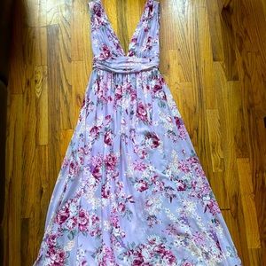 Beautiful purple dress with flowers